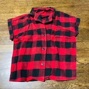 VINTAGE Short sleeve Flannel Shirt